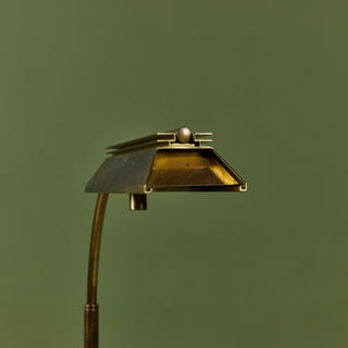 Casella Curved Stem Brass Floor Lamp