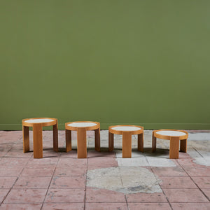 Set of Four Side Tables by Gianfranco Frattini for Cassina