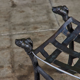 Cast Bronze Dog-Head Curule Stool