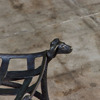 Cast Bronze Dog-Head Curule Stool