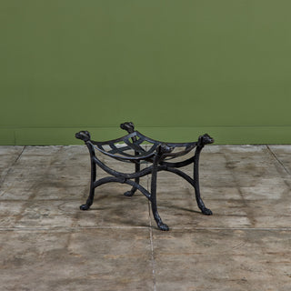 Cast Bronze Dog-Head Curule Stool