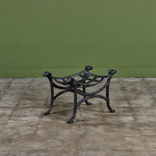 Cast Bronze Dog-Head Curule Stool