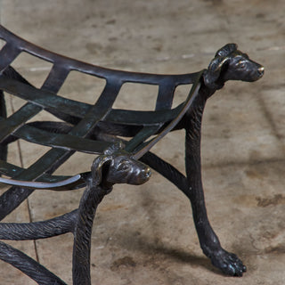 Cast Bronze Dog-Head Curule Stool