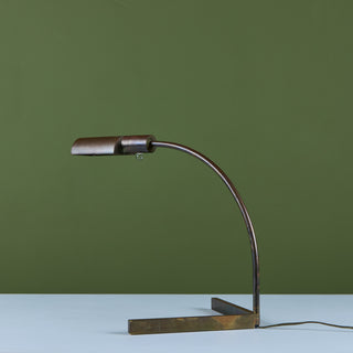 Cedric Hartman Patinated Brass Desk Lamp