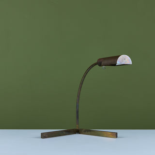 Cedric Hartman Patinated Brass Desk Lamp