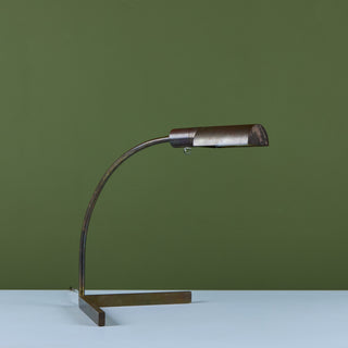 Cedric Hartman Patinated Brass Desk Lamp