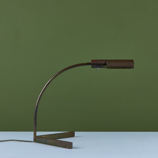 Cedric Hartman Patinated Brass Desk Lamp