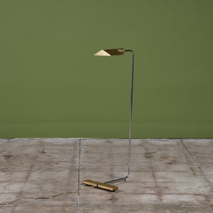 Cedric Hartman Brass and Stainless Steel Floor Lamp