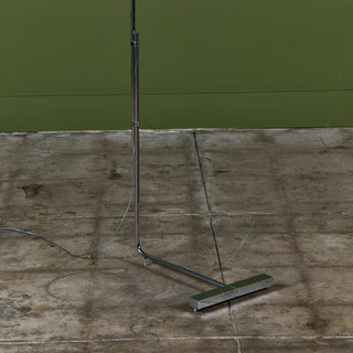 Cedric Hartman Stainless Steel Parallel Bar Pharmacy Floor Lamp