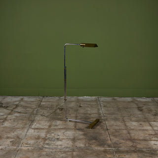 Cedric Hartman Parallel Bar Brass and Stainless Steel Floor Lamp