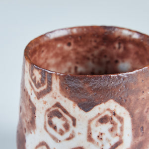 Dry Shino Glaze Stoneware Cup