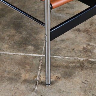 Charles Pollock Tan Leather Sling Chair for Knoll