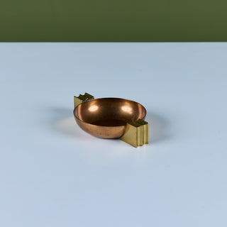 Aristocrat Copper & Brass Ashtray by Chase USA