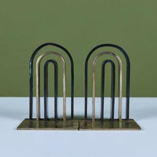 Pair of Arch Bookends by Walter von Nessen for Chase USA