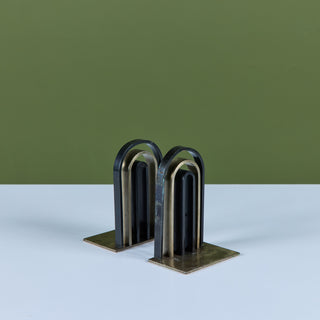 Pair of Arch Bookends by Walter von Nessen for Chase USA