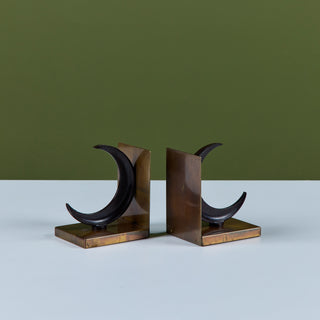 Pair of Crescent Bookends by Walter von Nessen for Chase USA