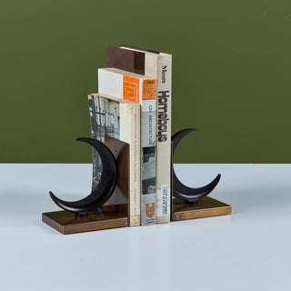 Pair of Crescent Bookends by Walter von Nessen for Chase USA