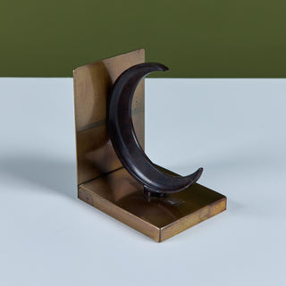 Pair of Crescent Bookends by Walter von Nessen for Chase USA