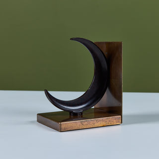 Pair of Crescent Bookends by Walter von Nessen for Chase USA