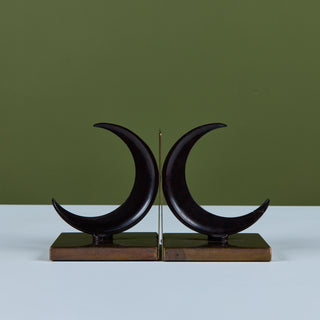 Pair of Crescent Bookends by Walter von Nessen for Chase USA
