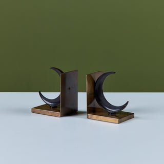 Pair of Crescent Bookends by Walter von Nessen for Chase USA