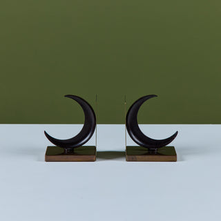 Pair of Crescent Bookends by Walter von Nessen for Chase USA