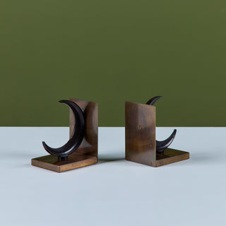 Pair of Crescent Bookends by Walter von Nessen for Chase USA
