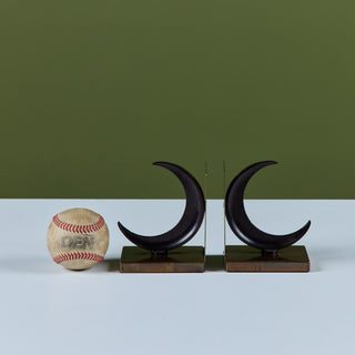 Pair of Crescent Bookends by Walter von Nessen for Chase USA