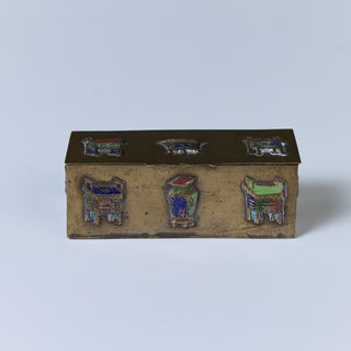Chinese Brass Stamp Box