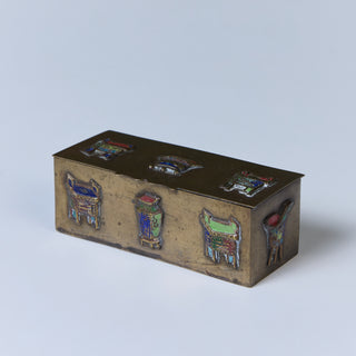 Chinese Brass Stamp Box