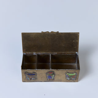 Chinese Brass Stamp Box