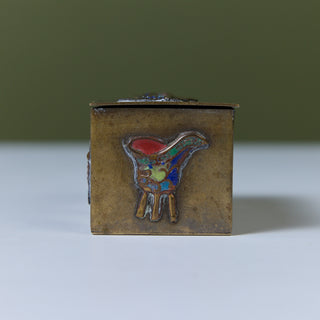 Chinese Brass Stamp Box