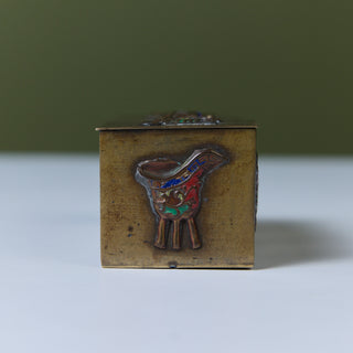 Chinese Brass Stamp Box