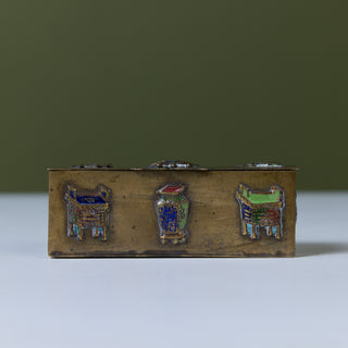 Chinese Brass Stamp Box