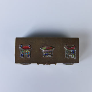 Chinese Brass Stamp Box
