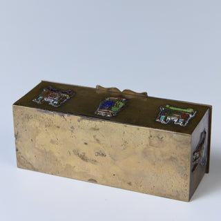 Chinese Brass Stamp Box