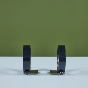 Pair of Ring Bookends by Walter von Nessen for Chase USA