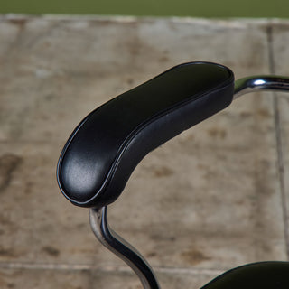 Clipper Black Leather Office Desk Chair