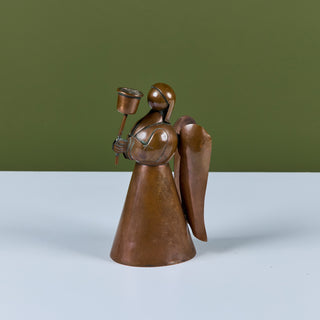 Mexican Copper Angel Candle Holder