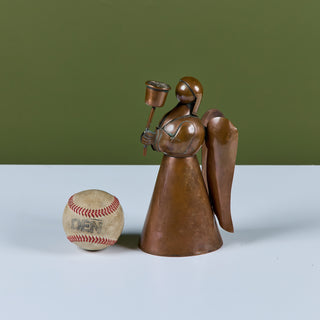Mexican Copper Angel Candle Holder