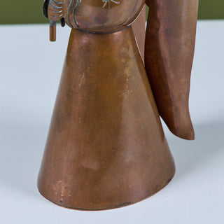 Mexican Copper Angel Candle Holder