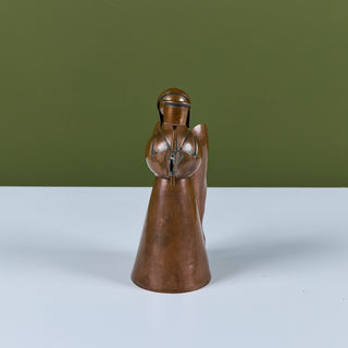 Mexican Copper Angel Candle Holder