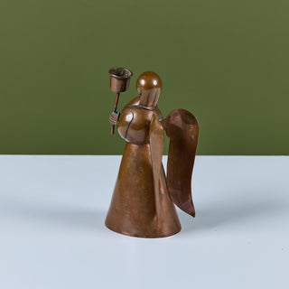 Mexican Copper Angel Candle Holder