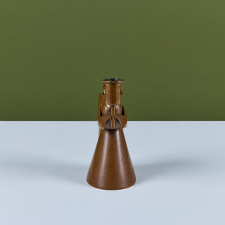 Los Castillo Copper Angel Candle Holder