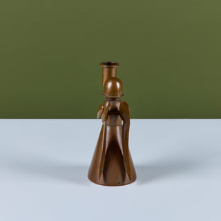 Los Castillo Copper Angel Candle Holder