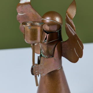 Mexican Copper Angel Candle Holder