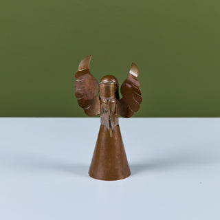 Mexican Copper Angel Candle Holder