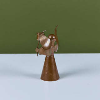 Mexican Copper Angel Candle Holder