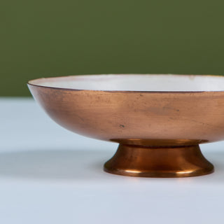 Krelage Fighting Fish Enameled Copper Bowl