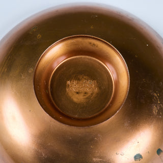 Krelage Fighting Fish Enameled Copper Bowl